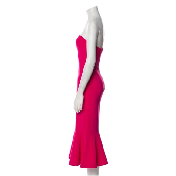 Barbiecore Pink Dress Strapless Luna Dress by Cinq à Sept size 6-8 - Picture 7 of 7